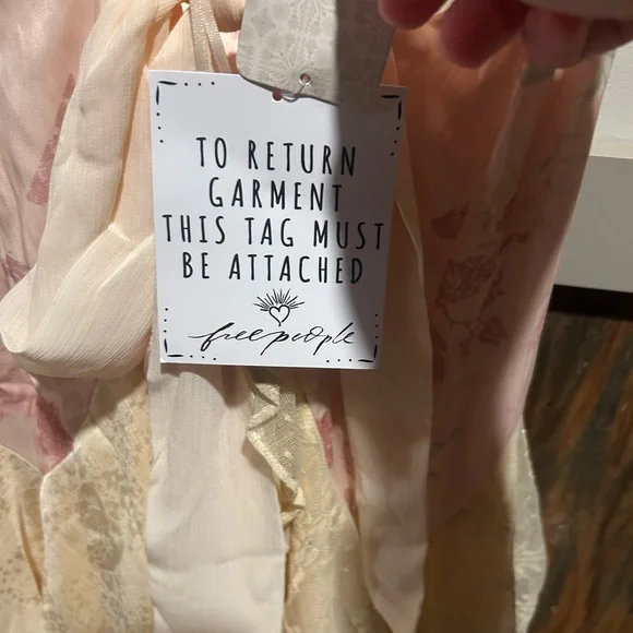 Free People Laughlin Vintage Lace Ruffles Mixed Printed Asymmetrical Dress - Picture 12 of 14